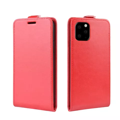 Vertical Flip Brieftasche aus Kunstleder f&uuml;r iPhone 11 Pro Max - Rot