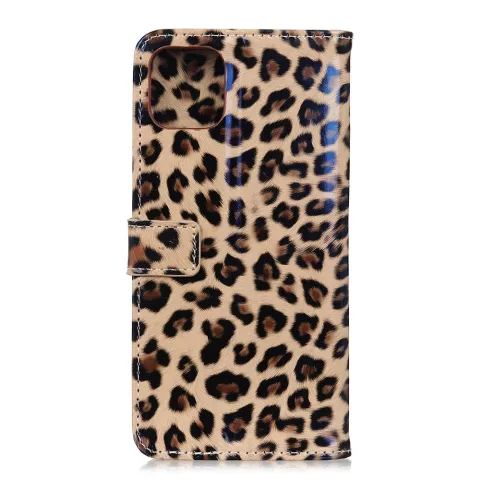 Leopard Fall Panther Brieftasche B&uuml;cherregal iPhone 11 - Braun
