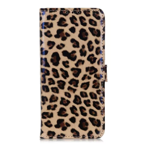 Leopardenbezug Leoparden Brieftasche B&uuml;cherregal iPhone 11 Pro Max - Braun