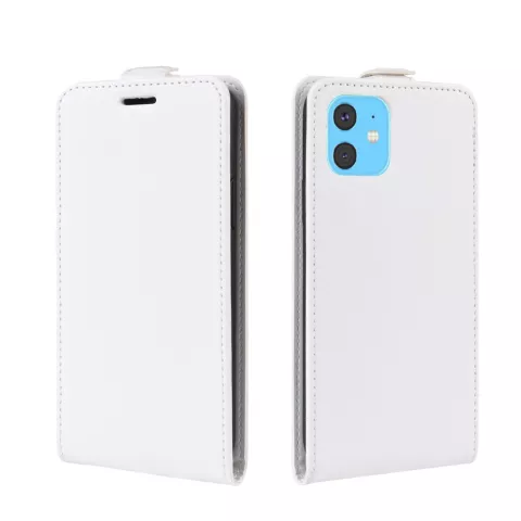 Vertical Flip Brieftasche aus Kunstleder f&uuml;r iPhone 11 - Weiss