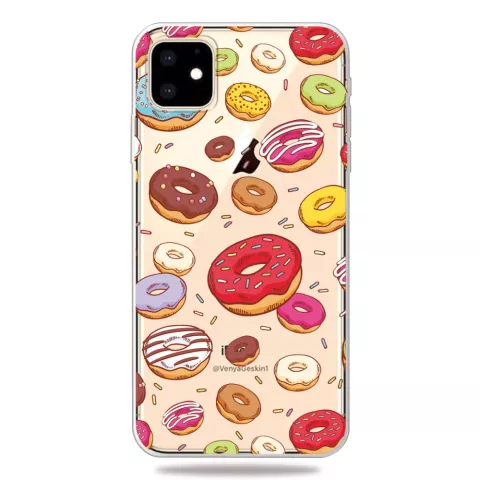 Fr&ouml;hliche flexible Donuts H&uuml;lle iPhone 11 TPU H&uuml;lle - Transparent