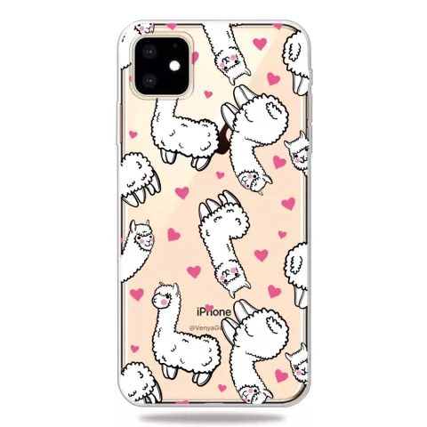 Tiere Cocky Alpaca Hearts Fall iPhone 11 TPU Fall - Transparent