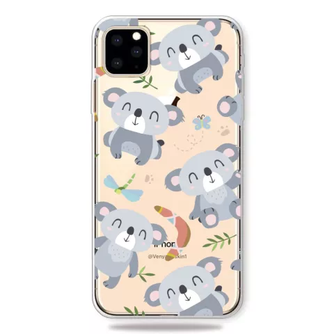 Niedliche flexible Koala H&uuml;lle iPhone 11 Pro TPU H&uuml;lle - Klar