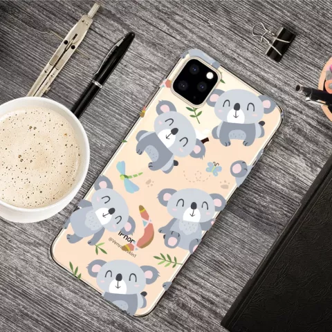 Niedliche flexible Koala H&uuml;lle iPhone 11 Pro TPU H&uuml;lle - Klar