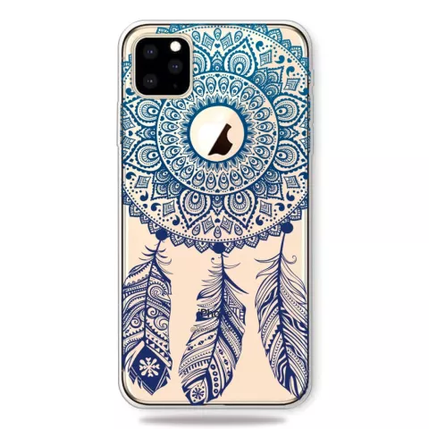 Dreamcatcher Mandala Web Blue Feathers Spirituelle H&uuml;lle iPhone 11 Pro TPU H&uuml;lle - Klar