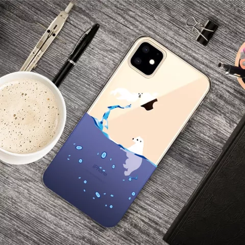 Meerwasser Blau Tropfen Eisb&auml;r Dichtung Fall iPhone 11 TPU Fall - Klar