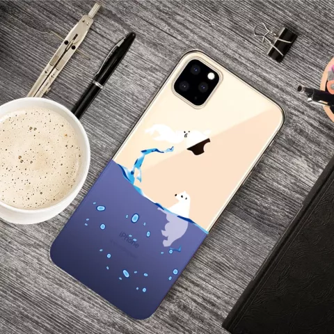 Meerwasser Blau Tropfen Eisb&auml;r Dichtung Fall iPhone 11 Pro Max TPU Fall - Klar