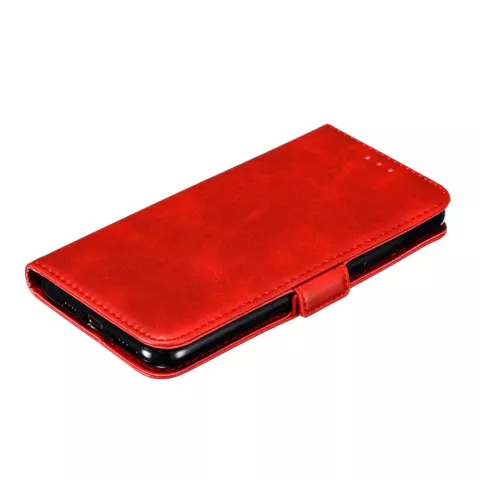 Leder Brieftasche B&uuml;cherregal Brieftasche iPhone 11 Pro Max - Rot
