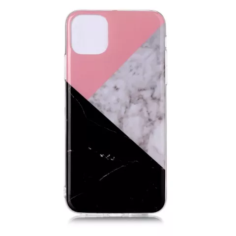 Marmormuster Naturstein Pink Weiss Schwarz Fall Fall iPhone 11 Pro max