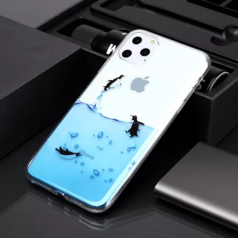 Pinguin H&uuml;lle TPU H&uuml;lle iPhone 11 Pro Max - Transparent