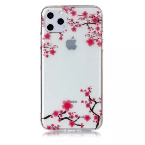 Blumen Rosa Zweige Natur Fall Fall TPU iPhone 11 Pro Max-Transparent