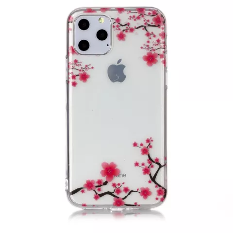 Blumen Rosa Zweige Natur Fall TPU iPhone 11 Pro - Transparent