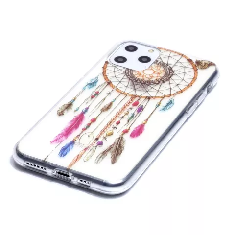 Dreamcatcher Mandala Web Perlen Farbe Spirituelle H&uuml;lle TPU iPhone 11 Pro - Transparent