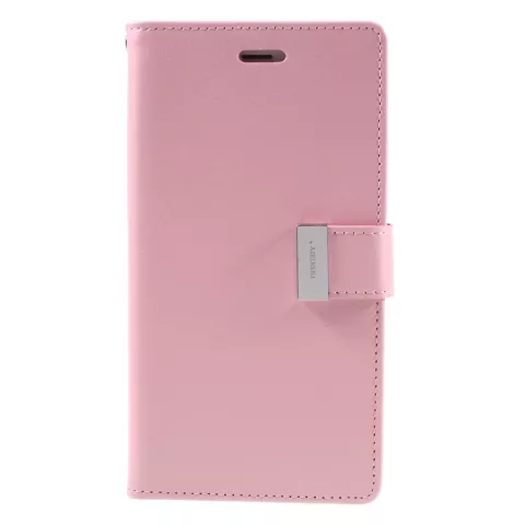 Mercury Goospery Leder iPhone 7 Plus 8 Plus Brieftasche Fall 7 Karten - Pink