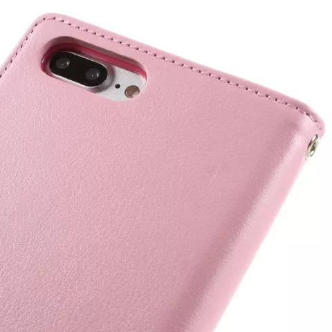 Mercury Goospery Leder iPhone 7 Plus 8 Plus Brieftasche Fall 7 Karten - Pink