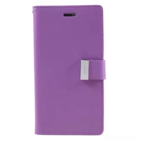 Mercury Goospery Leder iPhone 7 Plus 8 Plus Brieftasche H&uuml;lle 7 Karten - Lila