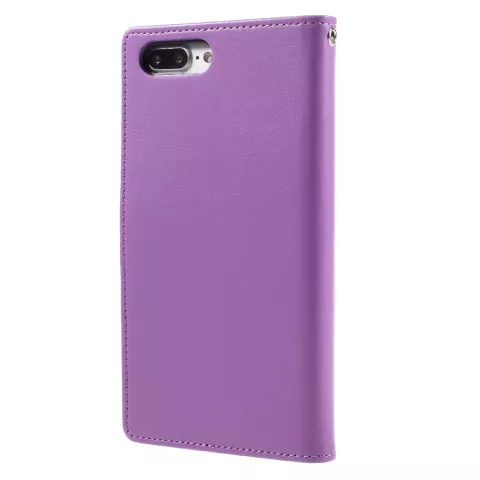 Mercury Goospery Leder iPhone 7 Plus 8 Plus Brieftasche H&uuml;lle 7 Karten - Lila