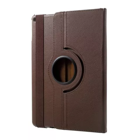 Litchi Grain Leather Folio H&uuml;lle iPad 2017 2018 - Braun