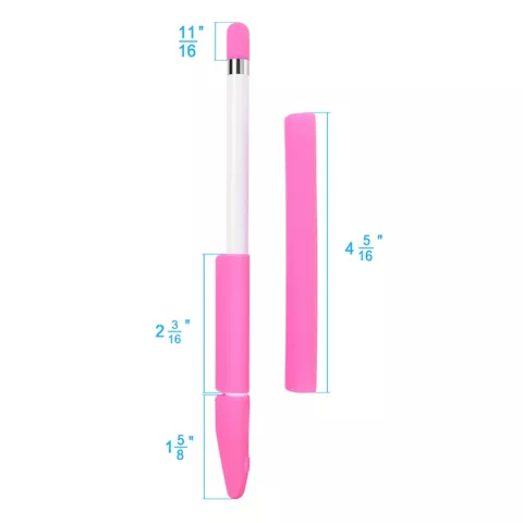 Silikonhalter H&uuml;lse &Auml;rmel Extra Schutz Anti-Rutsch Apple Pencil Pink