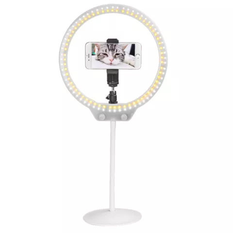 Zomei Selfie Lampe dimmbar 3 Farben Licht Smartphone Standard Vlogger - Weiss
