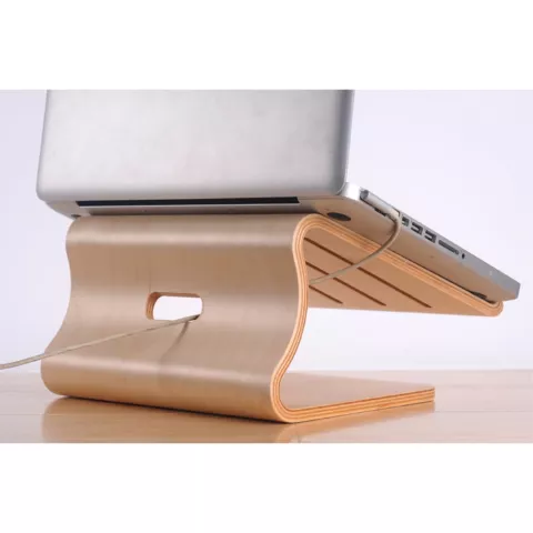 SAMDI Holz Laptop MacBook Pro bis 15 Zoll Support Desk Standard Stand