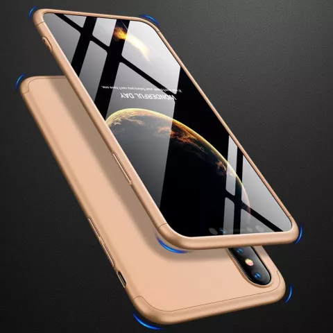 360 Schutzh&uuml;lle Abdeckung iPhone XR H&uuml;lle - Gold
