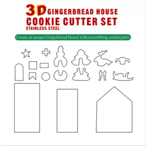 Cookie House 18-teiliges Ausstecher-Set - Weihnachtsgeschenk f&uuml;r Sinterklaas-Schuhe