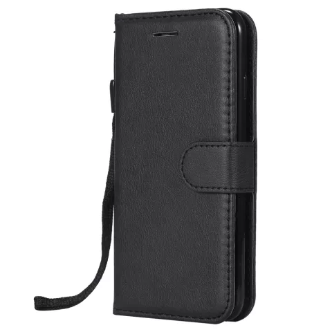 iPhone 7 8 SE 2020 SE 2022 Kunstleder B&uuml;cherregal Brieftasche - Schwarz