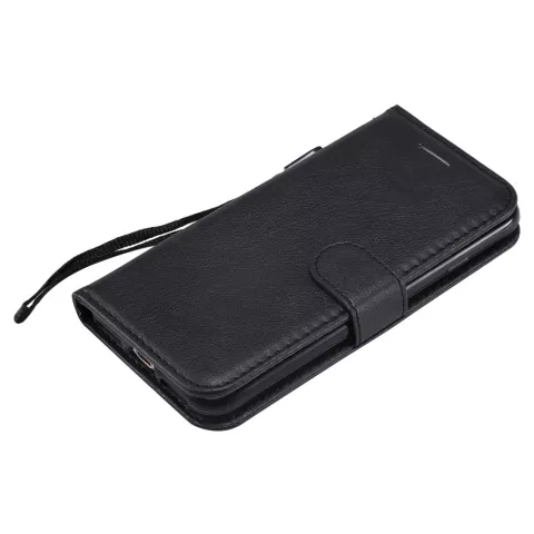 iPhone 7 8 SE 2020 SE 2022 Kunstleder B&uuml;cherregal Brieftasche - Schwarz