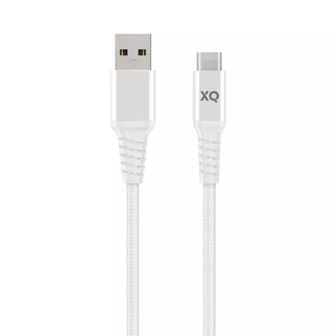 Xqisit Geflochtenes USB-C 3.0 zu USB-A Kabel Aufladen Synchronisieren 200 cm - Weiss
