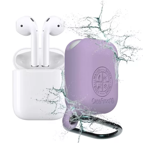 CaseProof Waterproof Airpods Geh&auml;use der 1. und 2. Generation - Violett