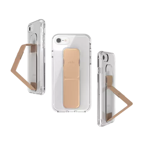 CLCKR Griffh&uuml;lle Standard Fallh&uuml;lle iPhone 6 6s 7 8 SE 2020 SE 2022 - Transparentes Ros&eacute;gold