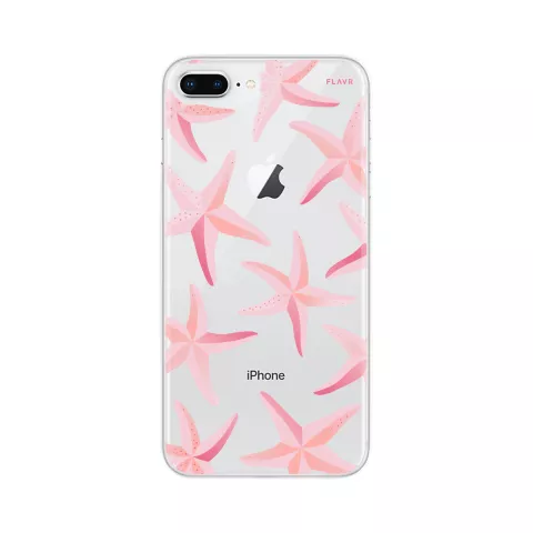 FLAVR Seestern niedlichen Fall TPU Fall iPhone 6 Plus 6s Plus 7 Plus 8 Plus - Pink Transparent