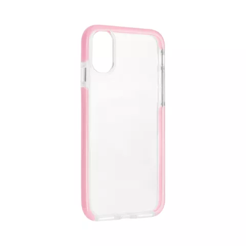 Xqisit Mitico Sto&szlig;stange TPU H&uuml;lle iPhone X XS - Transparent Pink