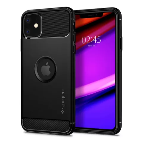 Spigen Armor Case Schutzh&uuml;lle stossfest Kompatibel mit iPhone 11 - Schwarz