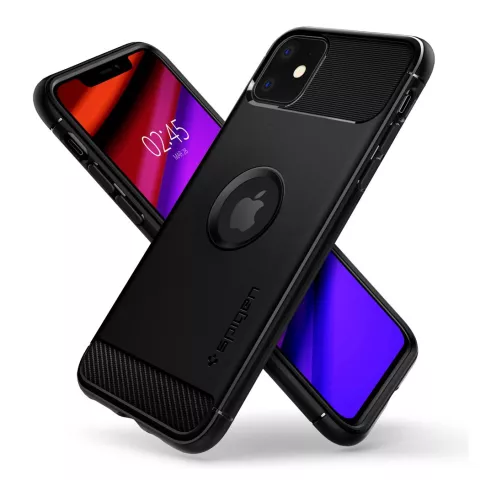 Spigen Armor Case Schutzh&uuml;lle stossfest Kompatibel mit iPhone 11 - Schwarz