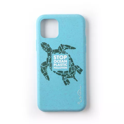 Wilma Stop Plastikh&uuml;lle Biologisch abbaubare Schutzh&uuml;lle Turtle iPhone 11 Pro - Hellblau