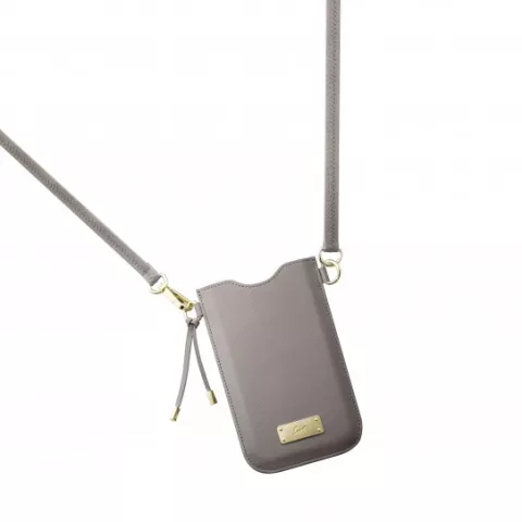 Laut Beutel &Auml;rmel Kette Fall Tasche Universal Smartphone - Grau