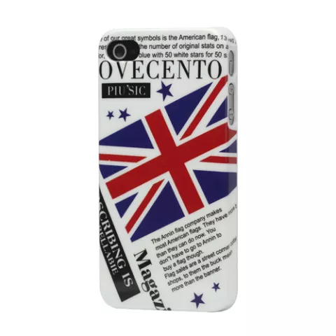 iPhone 4 / 4s Britisch Englisch Flagge Flagge Zeitungsmagazin Cover Fall Ovecento