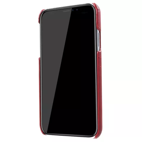 Leder Geldb&ouml;rse Geldb&ouml;rse iPhone XR H&uuml;lle - Rote Karten