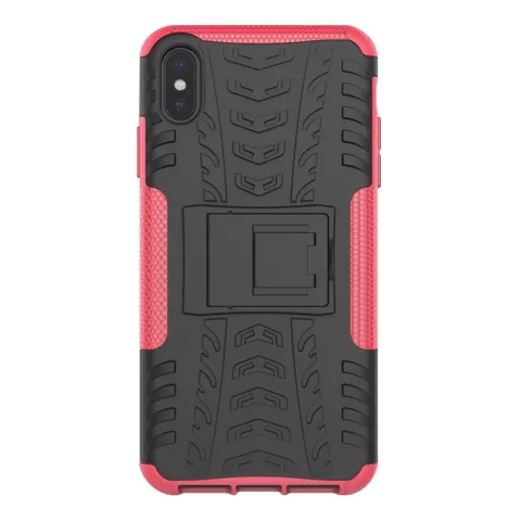 Reifenprofilh&uuml;lle TPU Polycarbonat iPhone XS Max H&uuml;lle - Black Pink Protection