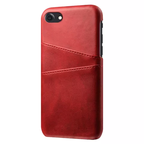 Leder Brieftasche Brieftasche Abdeckung iPhone 7 8 SE 2020 SE 2022 H&uuml;lle - Roter Schutz