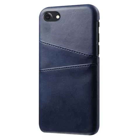 Leder Brieftasche Brieftasche Abdeckung iPhone 7 8 SE 2020 SE 2022 H&uuml;lle - Dunkelblauer Schutz