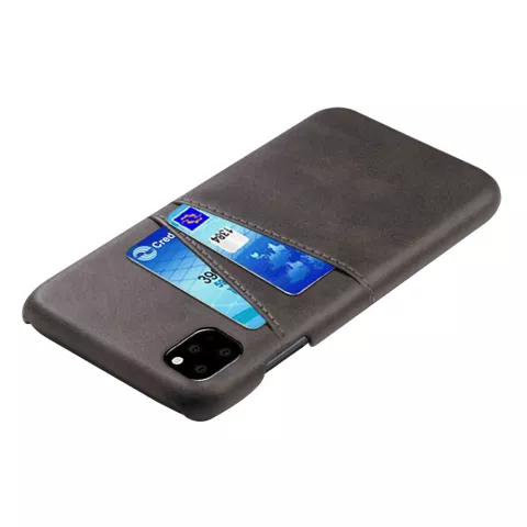 Leder Brieftasche Brieftasche iPhone 11 Pro Max H&uuml;lle - Schwarzer Schutz
