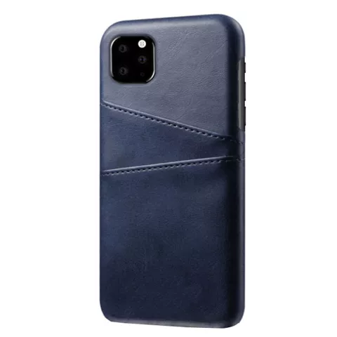 Leder Brieftasche Brieftasche iPhone 11 H&uuml;lle - Dunkelblauer Schutz