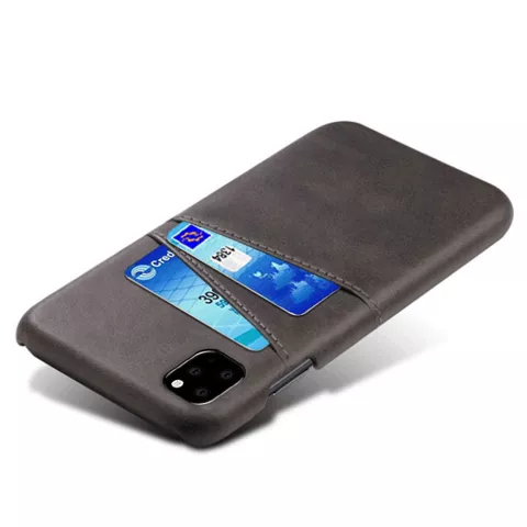 Leder Brieftasche Brieftasche iPhone 11 Pro H&uuml;lle - Schwarzer Schutz