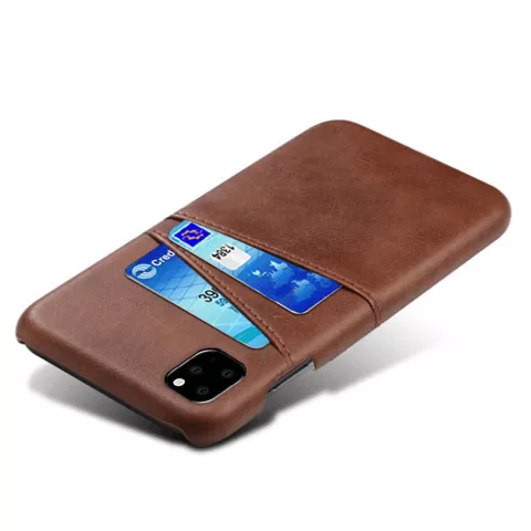 Leder Brieftasche Brieftasche iPhone 11 Pro H&uuml;lle - Brauner Schutz