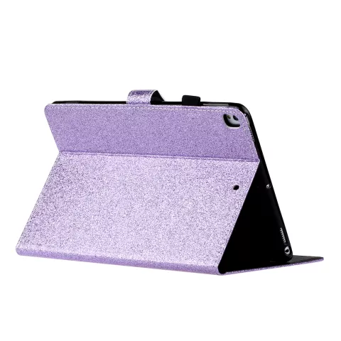 Shiny Flash Glitter Case Cover aus PU-Leder f&uuml;r iPad 10,2 Zoll - Lila