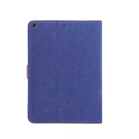 Wallet Wallet Sleeve Case Jeans Stoffdruck Kunstleder f&uuml;r iPad 10,2 Zoll - Dunkelblau