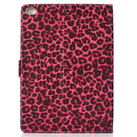 Case Brieftasche Red Leopard Print f&uuml;r iPad 10,2, iPad Pro 10.5 und iPad Air 3 10,5 Zoll - Rot Pink